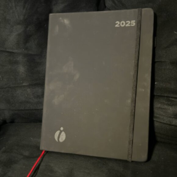 Inamio Planner 2025 Hardback Black Hourly Daily Monthly Calendar Organizer - Picture 1 of 4